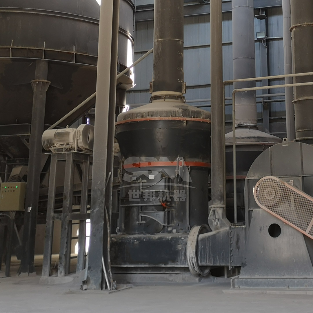 MTW trapezium mill operational view showing material flow